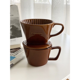 Set ly sứ và phễu lọc cà phê gốm sứ