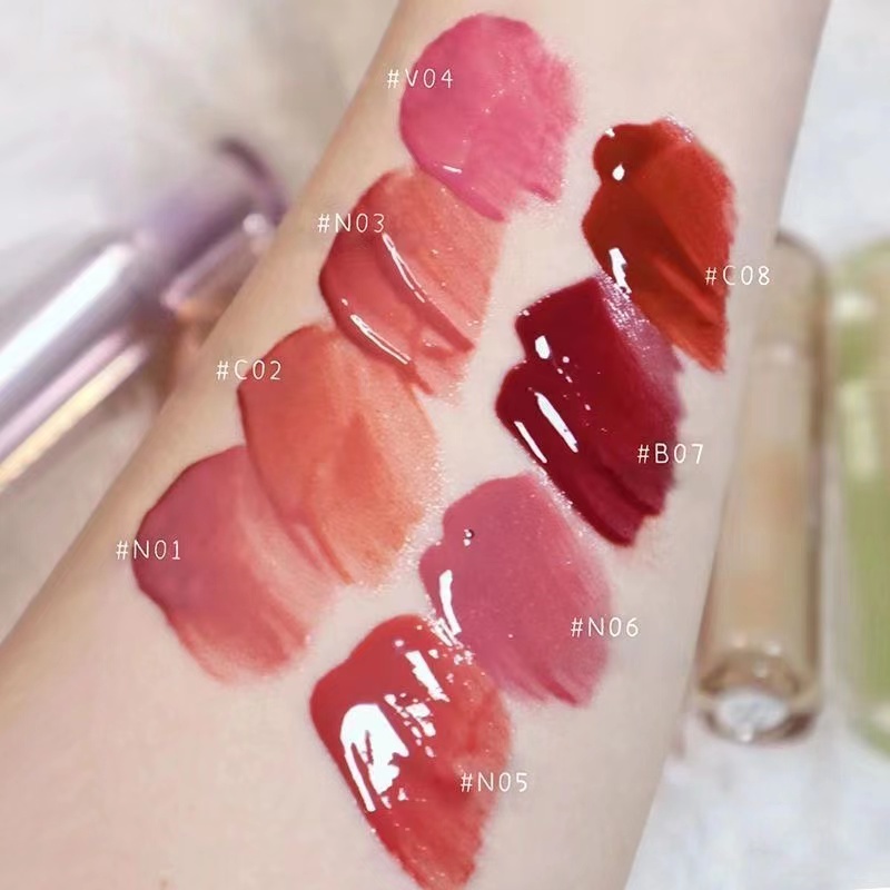 Giày Thể Thao OULESONG OULESONG Thời Trang Năng Động® Son Bóng Trong Suốt Thiết Kế Vỏ Hình Ly Trà Băng Độc Đáo