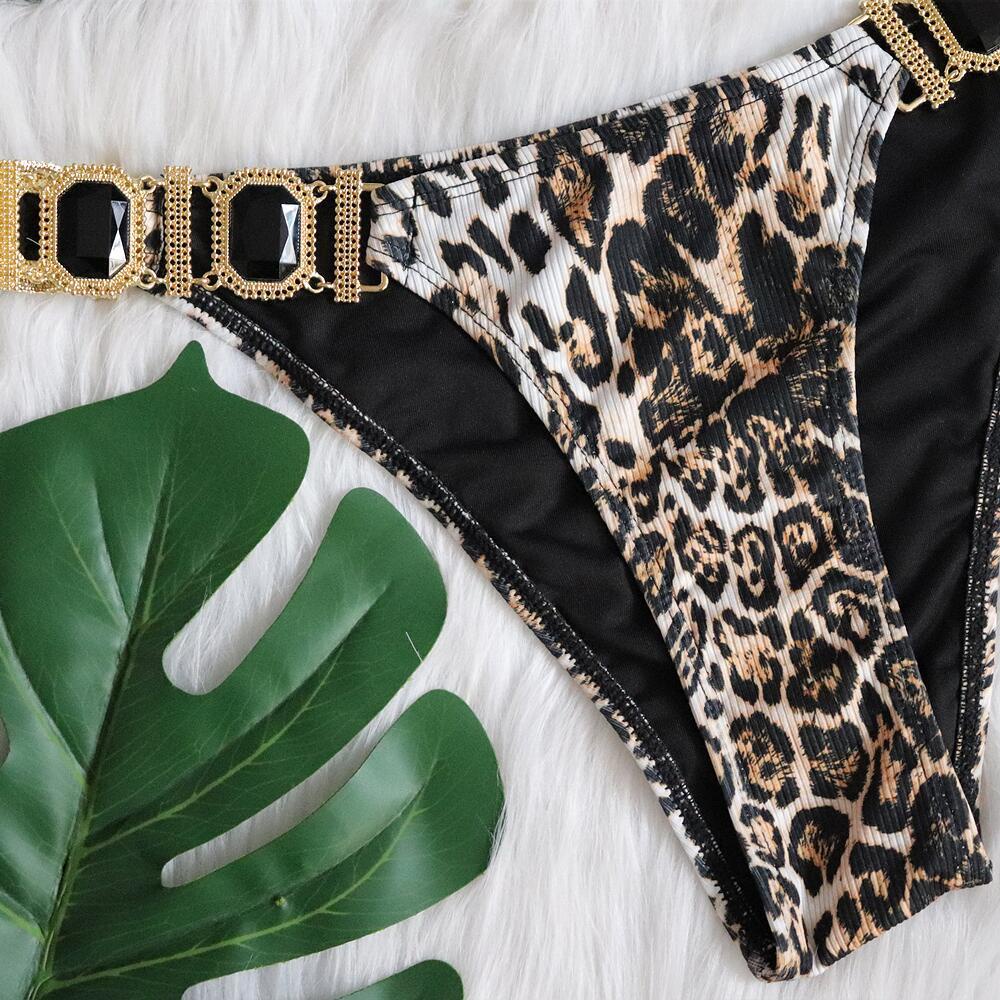 [BKN1425] &lt;ÂU&gt; SET BIKINI BEO MIX ĐÁ VẢI GÂN