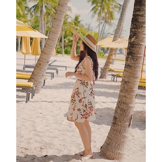 Đầm hoa hở lưng Ruchan + 2,5% phi shopee