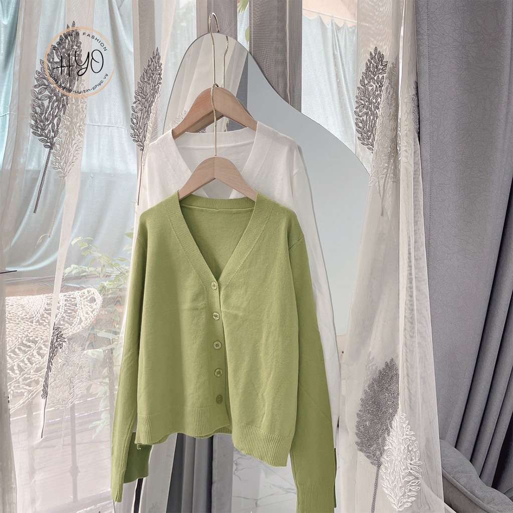 Áo khoác cardigan len mỏng trơn ulzzang hàng Quảng Châu