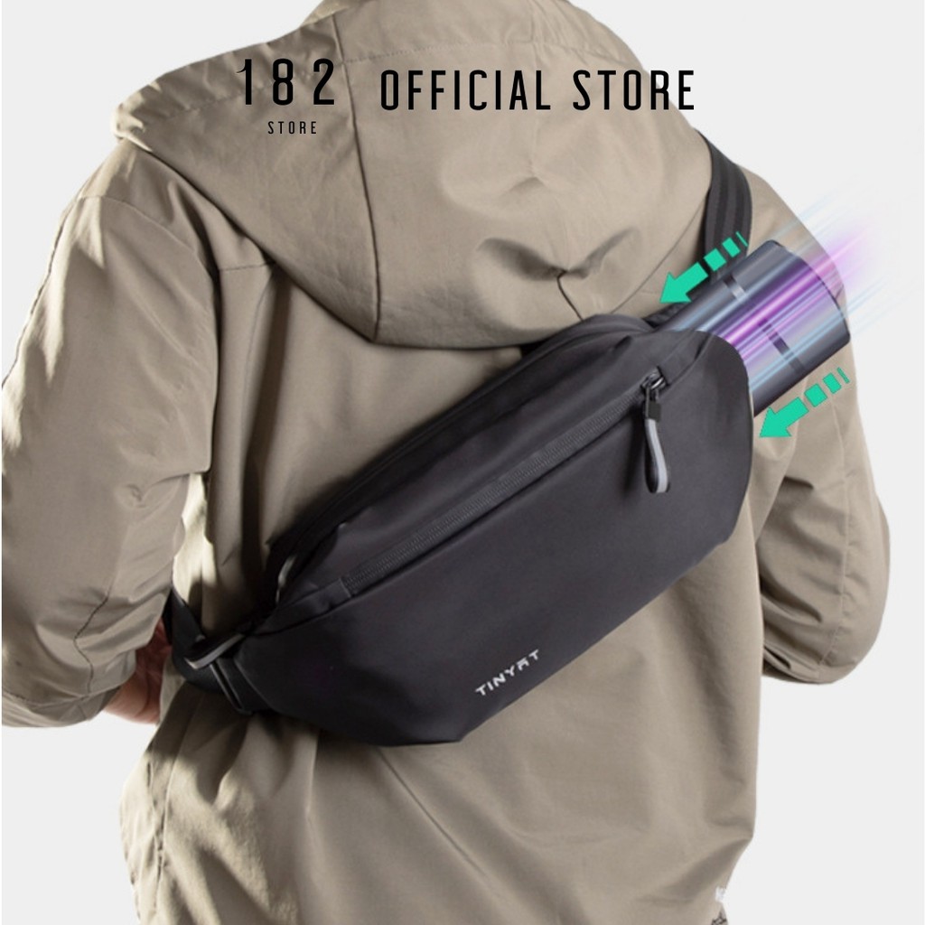 Túi Đeo Chéo Nam TINYAT Chất Liệu Polyester Chống Nước Nhiều Ngăn Đeo Bao Tử, Ngực Hông Cao Cấp - The Black Box | BigBuy360 - bigbuy360.vn