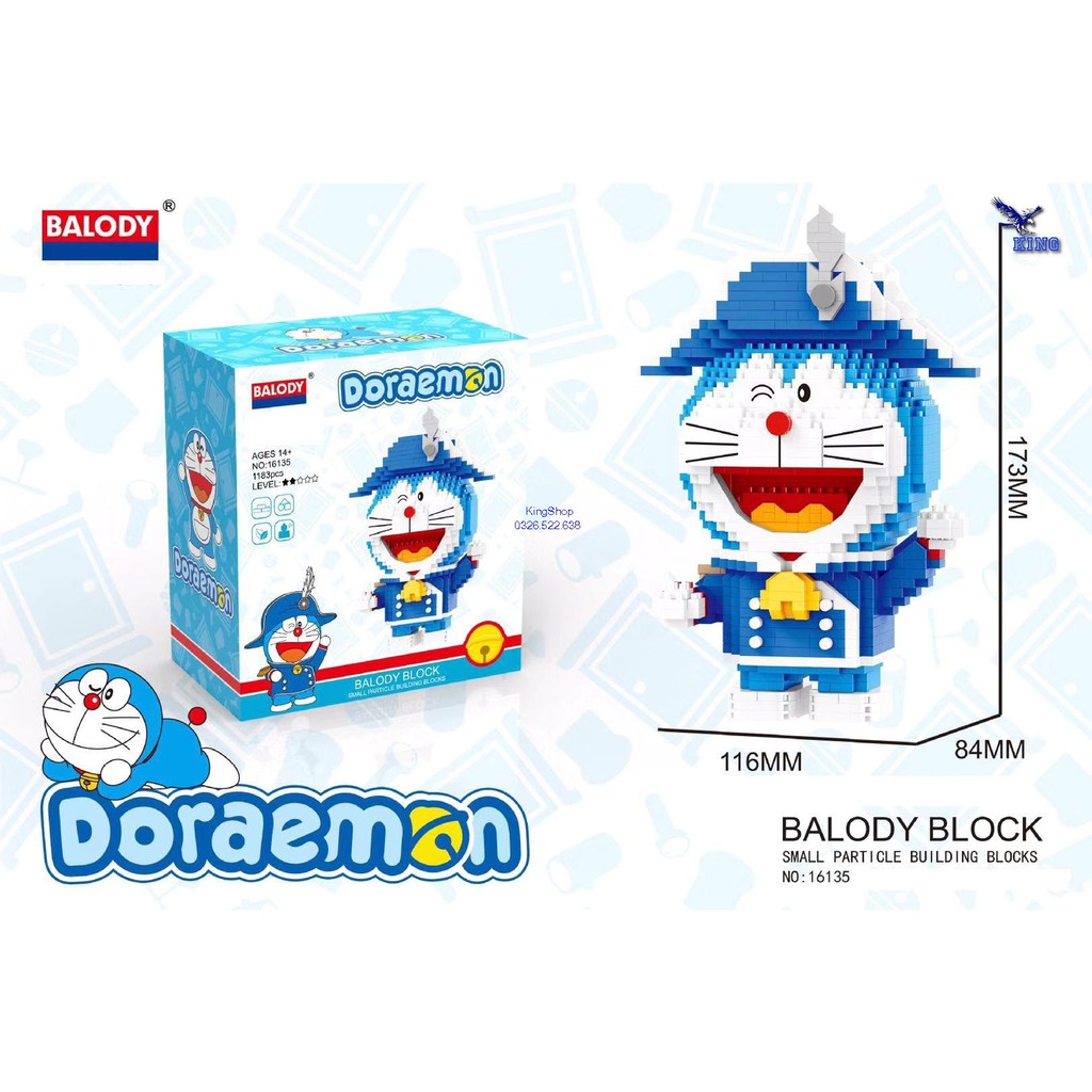 lắp ráp Le go doremon Mẫu xếp hình lego cho bé đồ chơi trẻ em Doremon Nanoblock Đồ chơi xếp hình cho bé