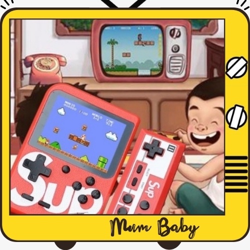 Máy chơi game cầm tay mini 4 nút SUP 400 trò vui nhộn chơi được 2 người Mumbaby 36