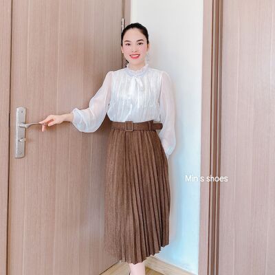 Min's Shoes - Chân Váy Nữ Cao Cấp Chất Dạ Nhũ Mềm Dáng Xoè CV69 | BigBuy360 - bigbuy360.vn