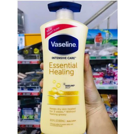 SỮA DƯỠNG THỂ VASELINE BODY LOTION INTENSIVE CARE Essential Healing 600ml