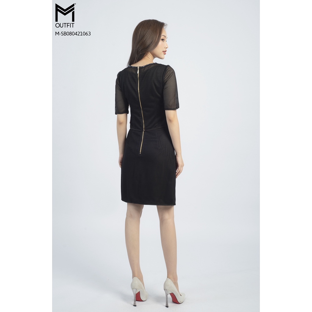 Set bộ, áo croptop,chân váy chữ A ngắn MMOutfit M-SB080421063