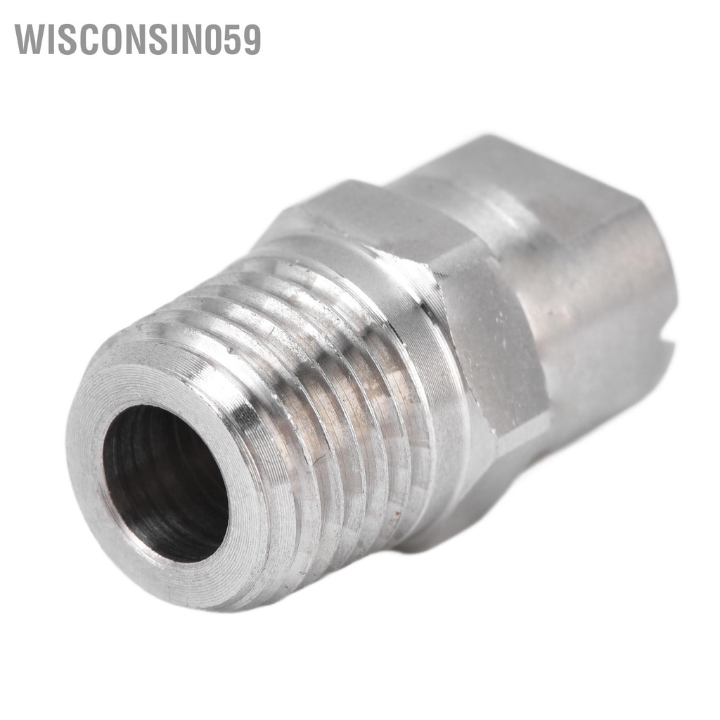 Wisconsin059 Đầu phun quạt phẳng 2 cái bằng thép không gỉ Độ bền chắc  có thể điều chỉnh Dòng nước góc rộng Vòi