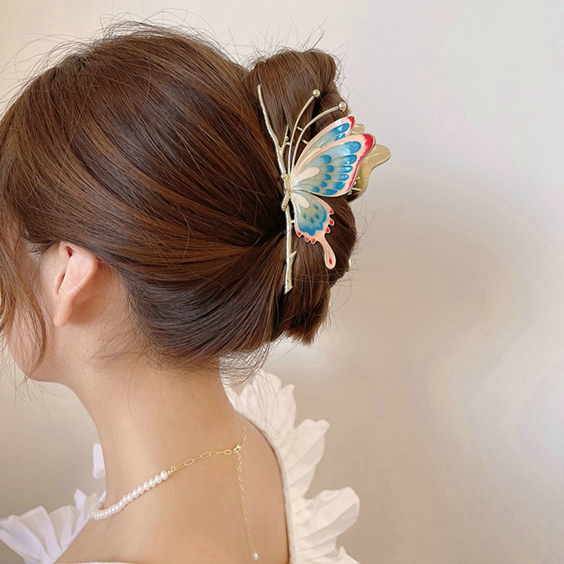 Kẹp Tóc Hình Bướm Nhiều Màu Phong Cách Trung Quốc