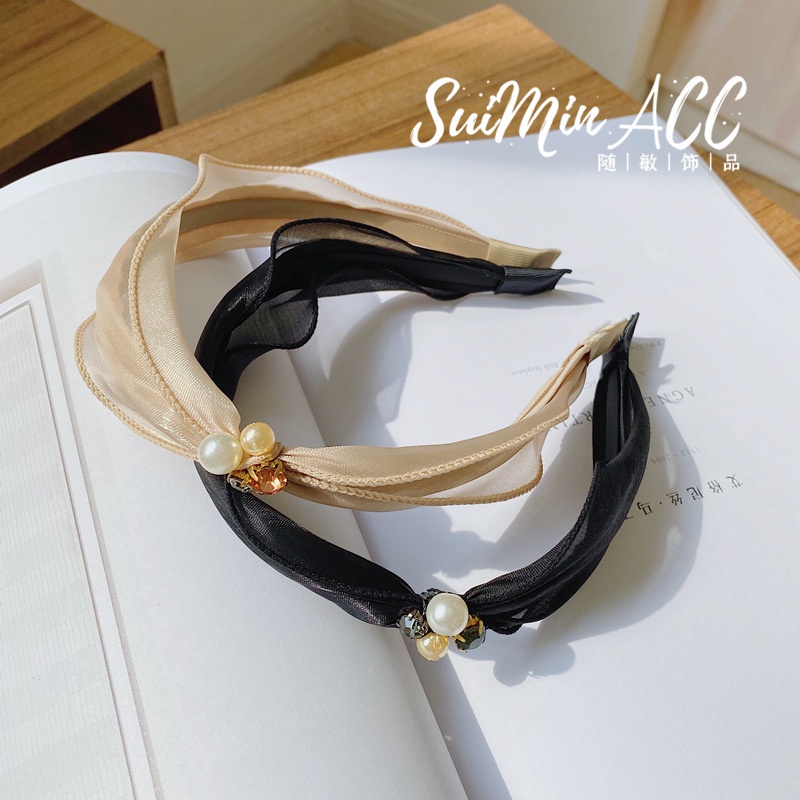 Băng Đô Đính Đá Và Ngọc Trai Thời Trang Dành Cho Nữ