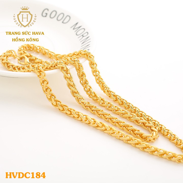 Dây Chuyền Nam, Vòng Cổ Nữ Xi Mạ Vàng Non Cao Cấp - Trang Sức Hava Hong Kong - HVDC184