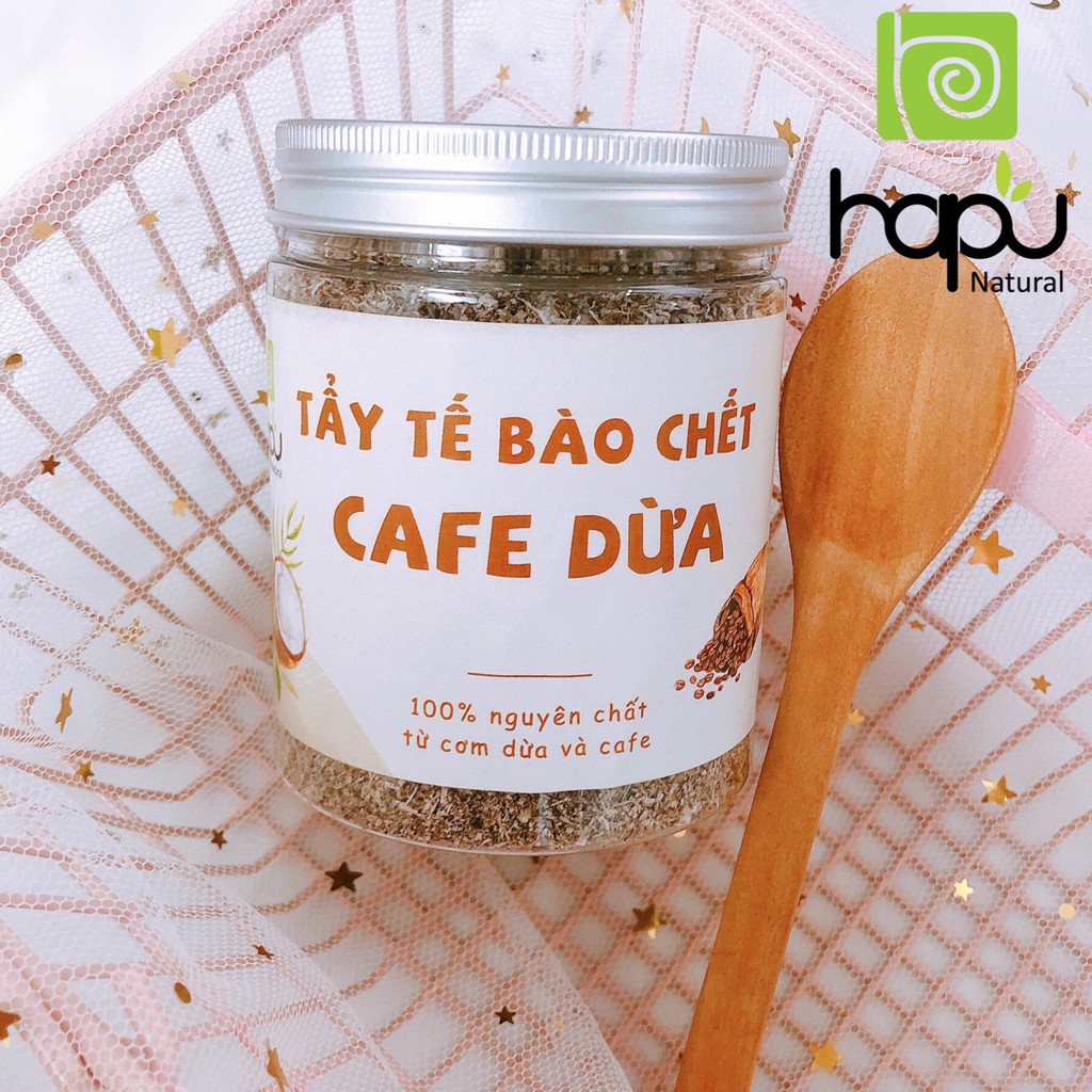 Hũ Tẩy Tế Bào Chết Toàn Thân Cafe Dừa Thiên Nhiên HaPu Organic Tẩy Tế Bào Chết 100G