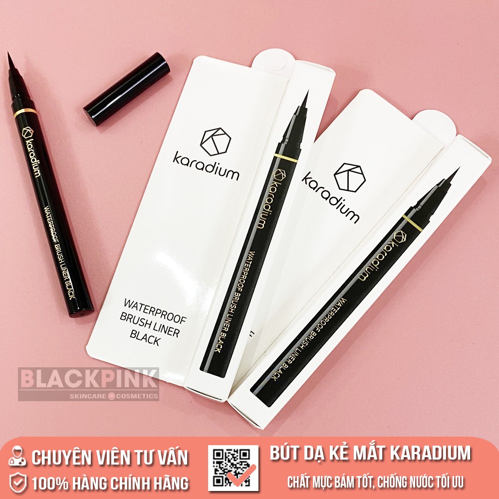 Kẻ mắt Karadium Waterproof Brush Liner Black - Mềm mịn êm dịu với vùng da mắt, giúp đôi mắt  trở nên to tròn và lấp lánh