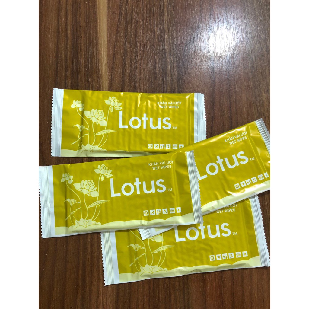 Combo 100 Khăn Lạnh Lotus Đạt Chuẩn Quán Ăn Giá Rẻ 22x24cm