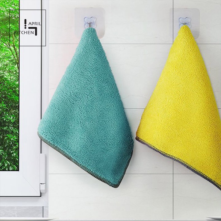 Khăn lau đa năng microfiber lau bếp bát dĩa thấm hút tốt chống dầu mỡ loại to 25x25 | BigBuy360 - bigbuy360.vn