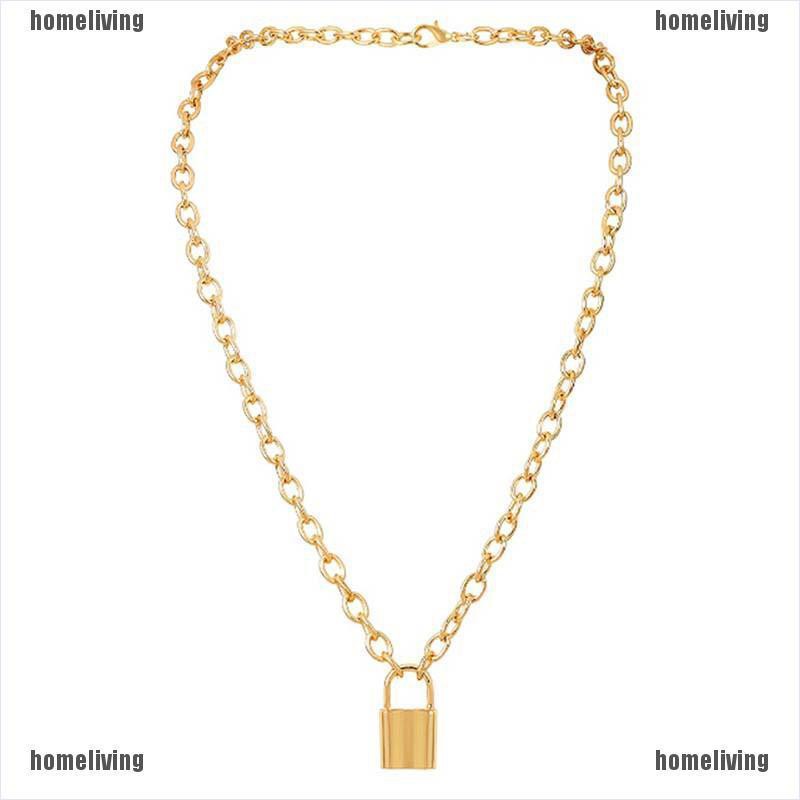 Vòng cổ Thép Không Gỉ Mặt Ổ Khóa Thời Trang Unisex