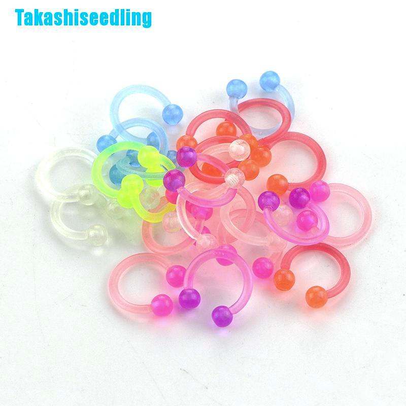 (Hàng Mới Về) Khuyên Mũi / Môi / Tai Bằng Acrylic Dạ Quang Độc Đáo