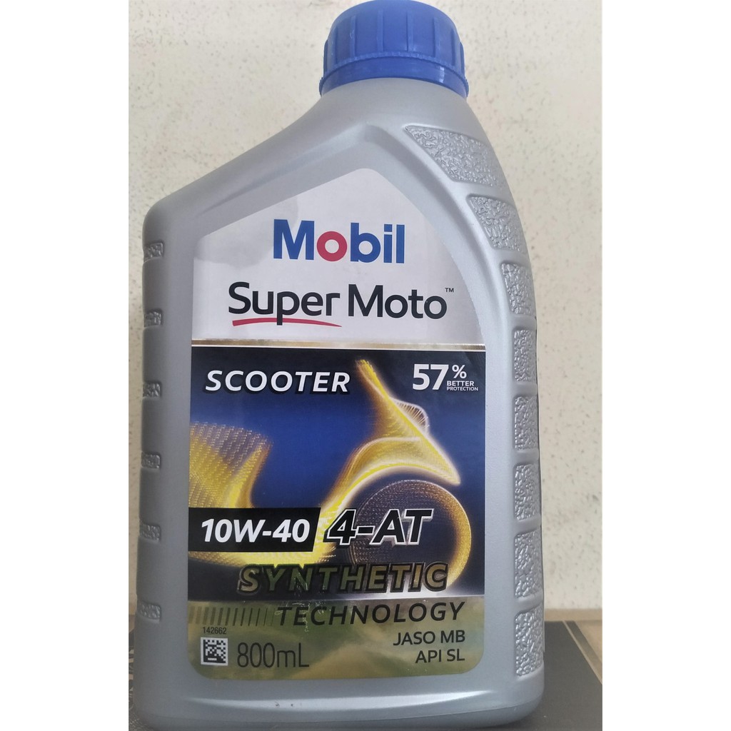 Nhớt Xe Tay Ga Mobil Super Moto Scooter 10W40 4-AT Synthetic JASO MB API SL- 800ML