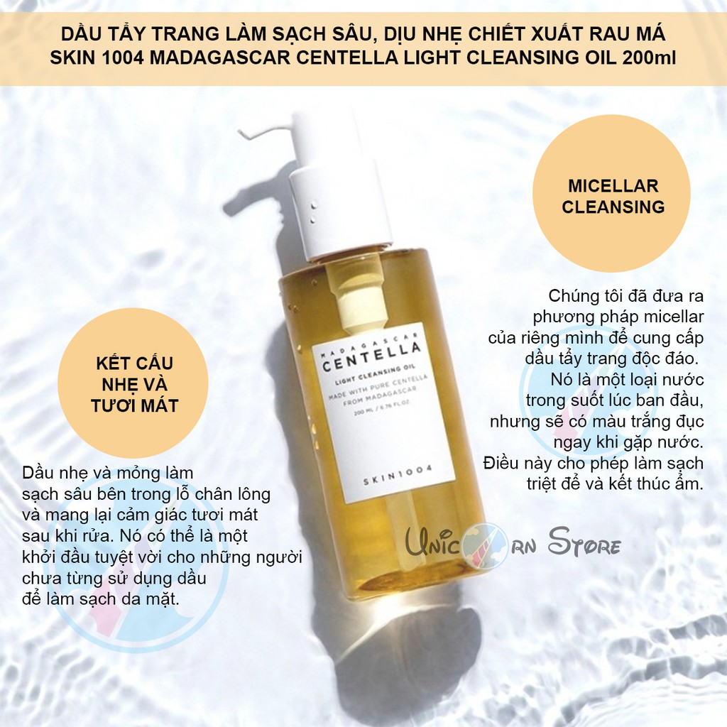 Dầu Tẩy Trang Skin 1004 Madagascar Centella Light Cleansing Oil 200ml