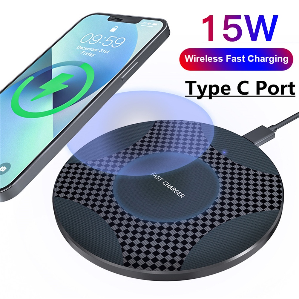 ⭐100% Nguyên Bản⭐Mới 15W Đĩa Sạc Không Dây Iphone Cho Apple Huawei Xiaomi Sạc Điện Thoại