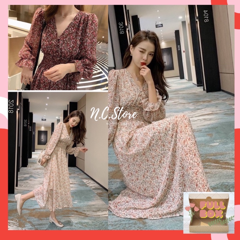 Đầm Hoa Nhí Maxi Nhún Bụng Siêu Xinh MS806