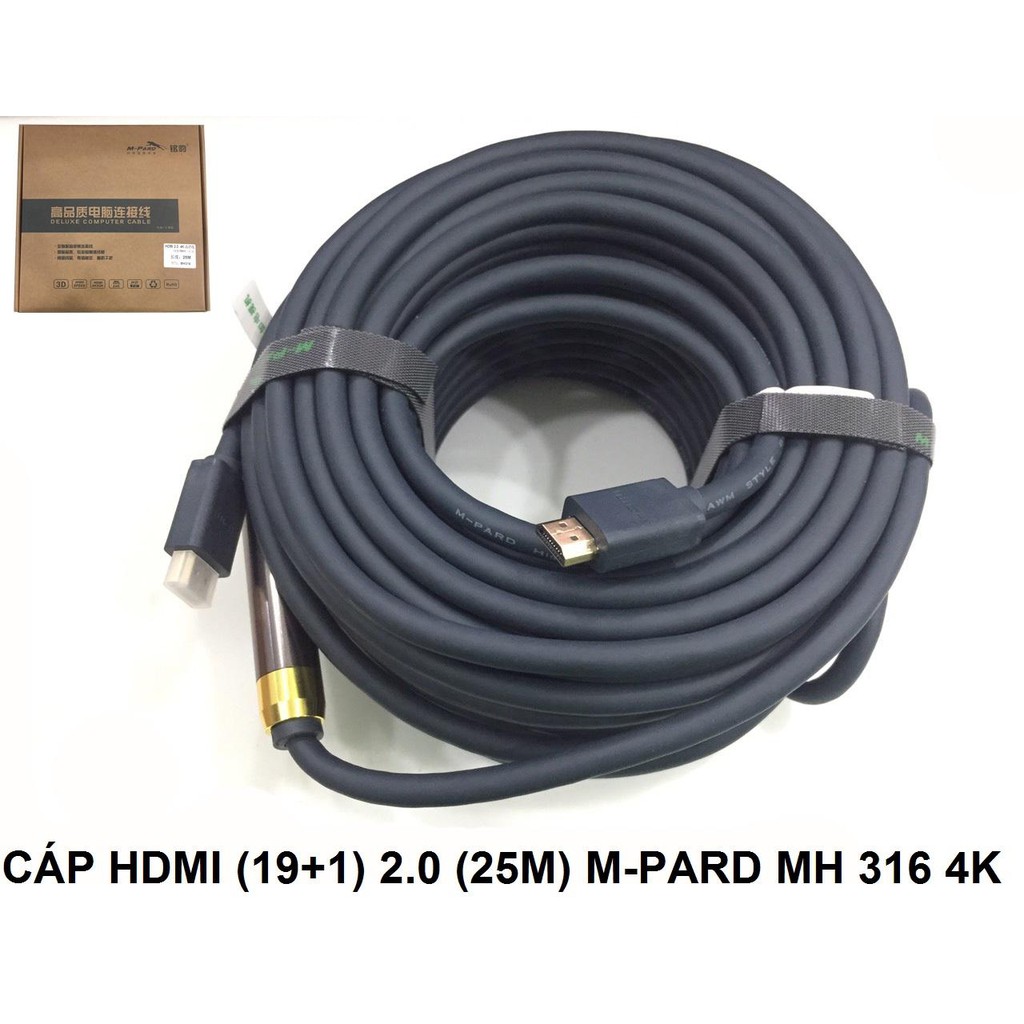 Cáp HDMI (19+1) 2.0 (25m) M-Pard MH316 4k