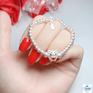 Lắc tay bi bạc cho bé-mix con giáp chuột