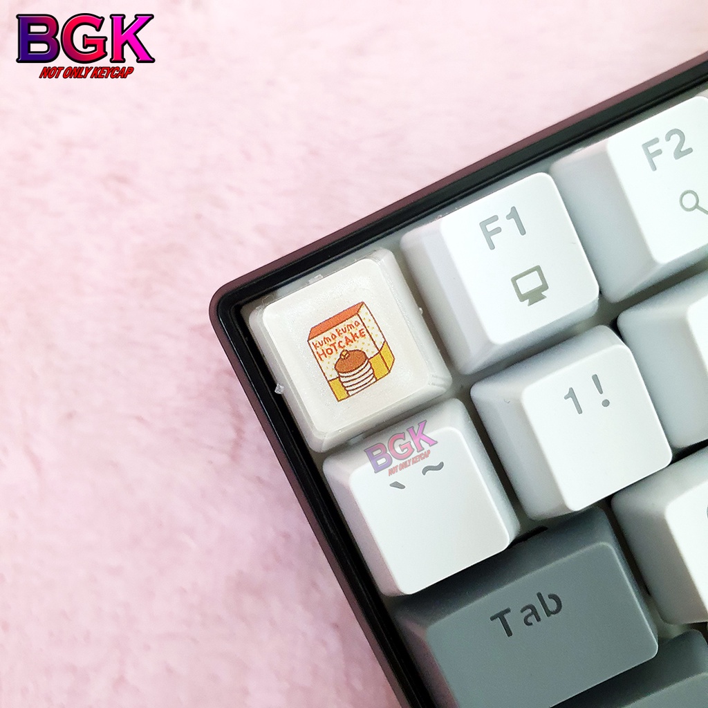 Keycap Lẻ Artisan OEM Profile Chủ Đề Gấu Nâu Cute 2 ( cast resi, keycap resin độc lạ )