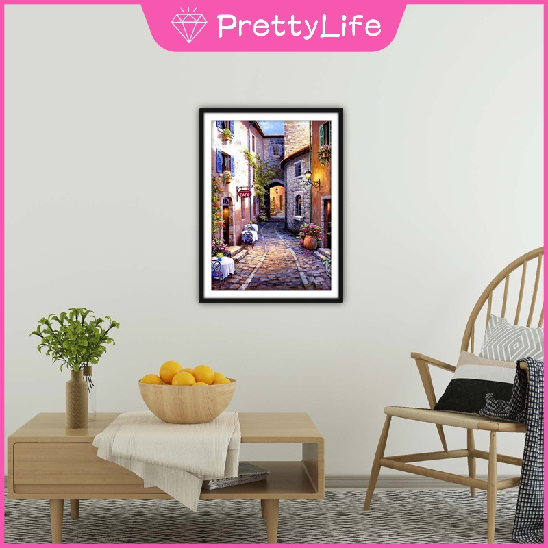 Bộ tranh đính đá 5D họa tiết phong cảnh Paris độc đáo kích thước 30x40cm diy dùng trang trí nhà cửa
