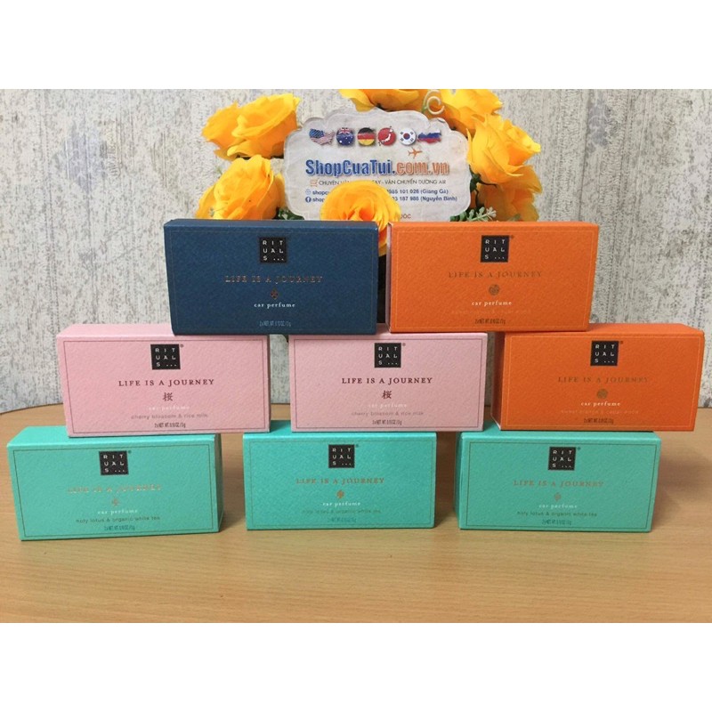 Nước hoa ô tô Rituals hoặc set 2 lõi thay. - chuẩn hàng Đức