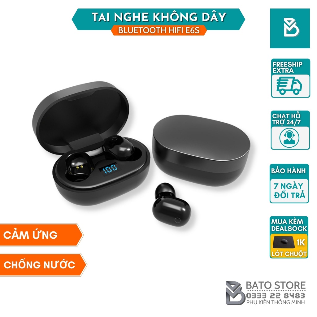 Tai nghe Bluetooth HIFI E6s Mini không dây,thể thao chống thấm nước