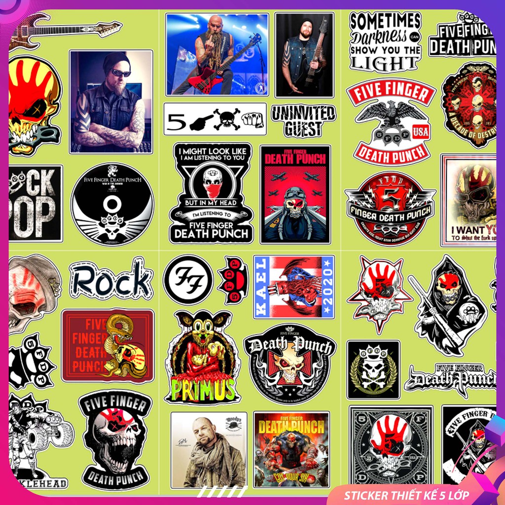 Chủ Đề Five Finger Death Punch | Sticker Dán Điện Thoại, Dán Laptop, Dán Vali, Dán Nón Bảo Hiểm, Sticker Dán Xe