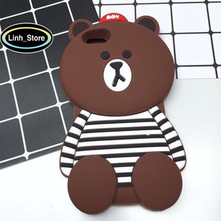 [IPHONE & SAMSUNG & OPPO] ỐP LƯNG IPHONE SAMSUNG GẤU NÂU BROWN ÁO SỌC CHỐNG SỐC CỰC CUTE IP 6 6S 7 7S 8 8S PLUS X XS XS