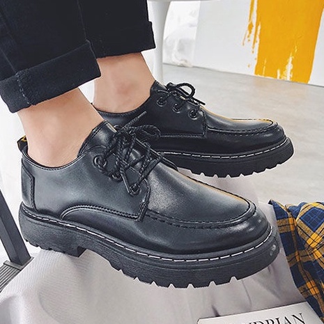 [GD04] Giày Da Lì Cổ Thấp Cho Nam Hàng Quảng Châu - Viền Chỉ Mũi Với Chất Da PU Quảng Châu loại tốt | BigBuy360 - bigbuy360.vn