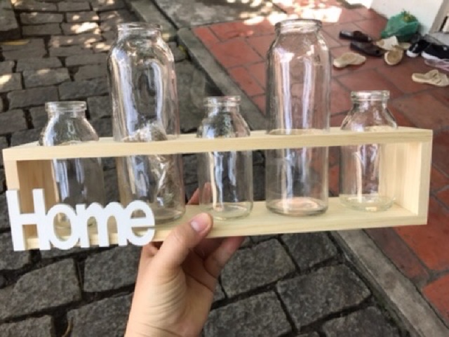 Sét 5 lọ hoa thuỷ tinh HOME