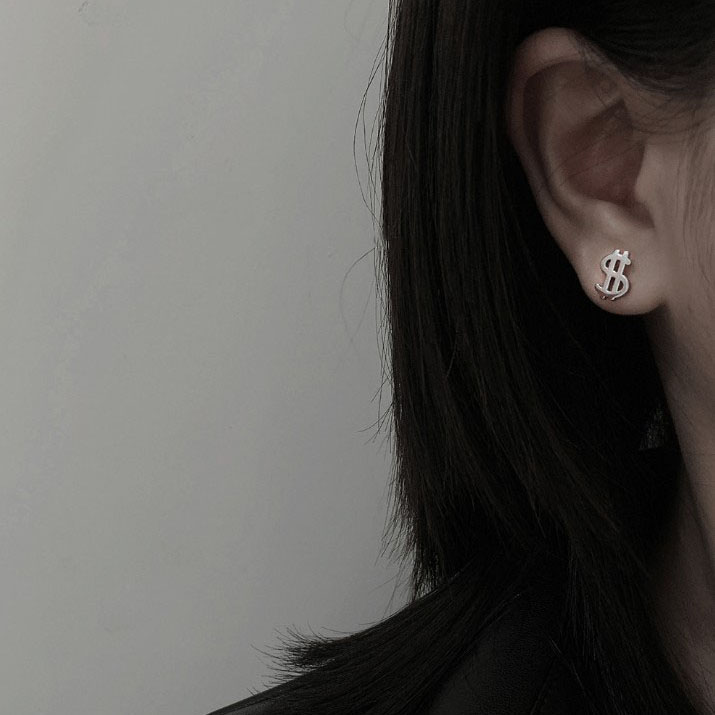 Khuyên tai hình đô la phong cách độc đáo cá tính 22637
