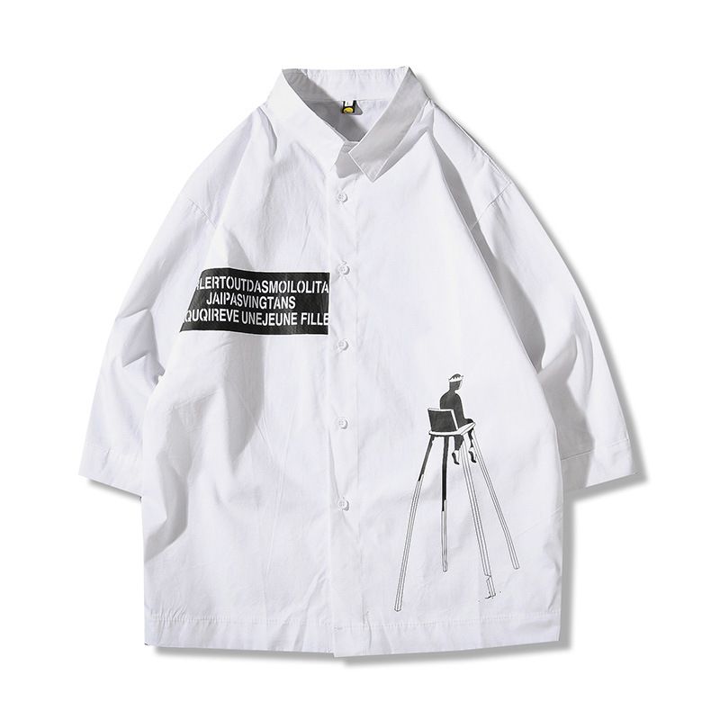 Áo sơ mi tay lỡ dáng rộng thời trang Hàn Quốc cho nữ