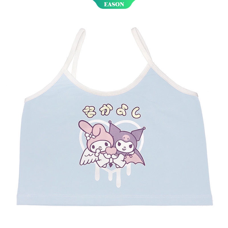 SANRIO Bộ Đồ Ngủ Hai Dây Dáng Ôm In Họa Tiết Hoạt Hình kulomi Quyến Rũ Cho Nữ