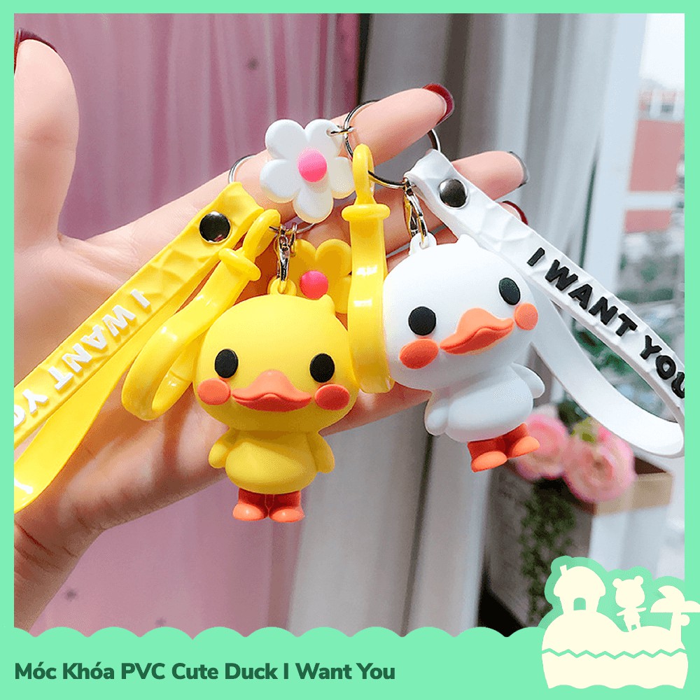 [Sẵn VN] Móc Khóa PVC Cute Duck I Want You