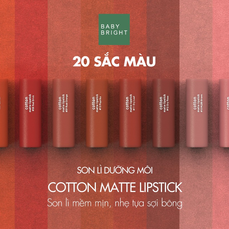 Son Lì Baby Bright Cotton Matte Lipstick 3.6g