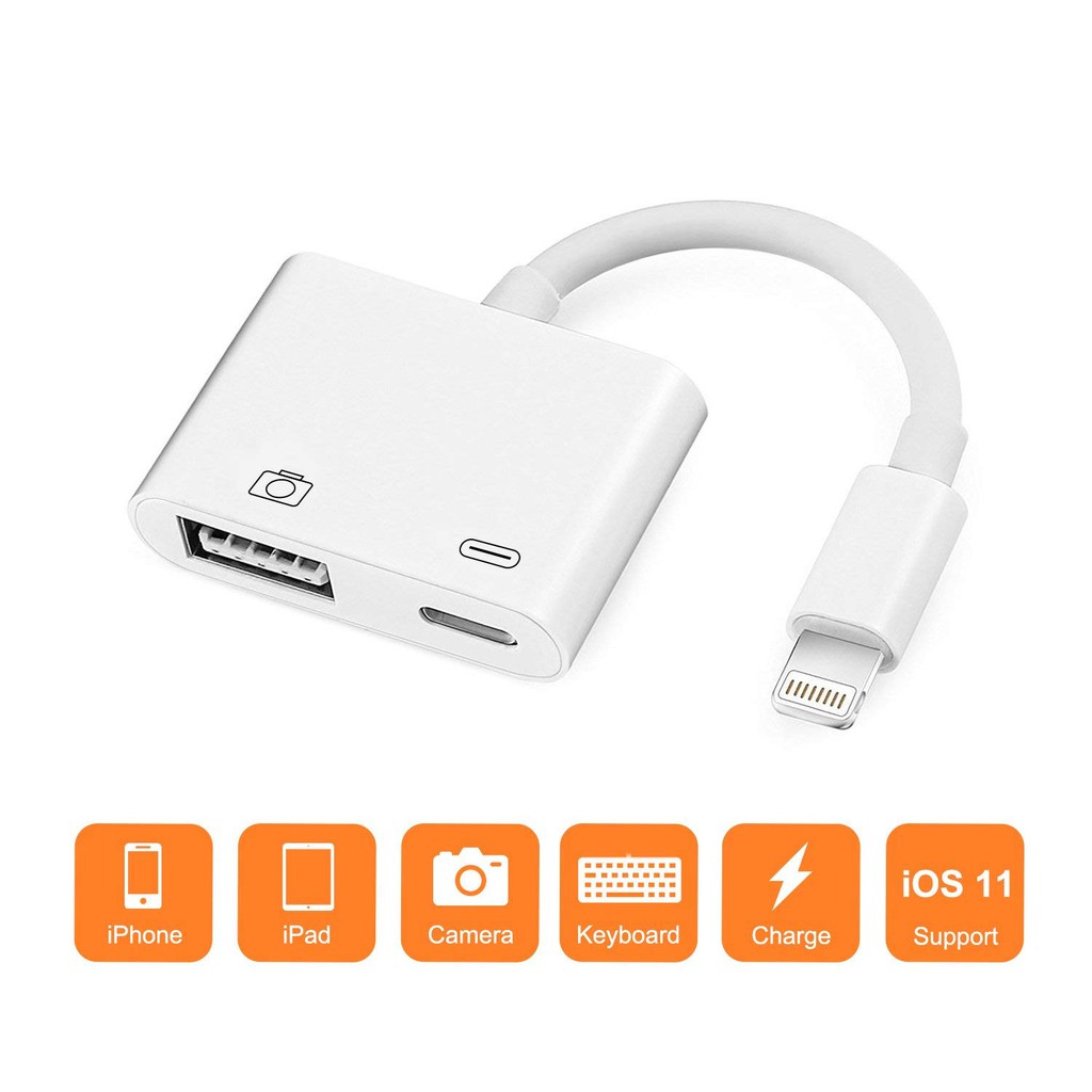 Cáp Chuyển Đổi Lightning to USB 3 Camera Reader Dành Cho Iphone, Ipad