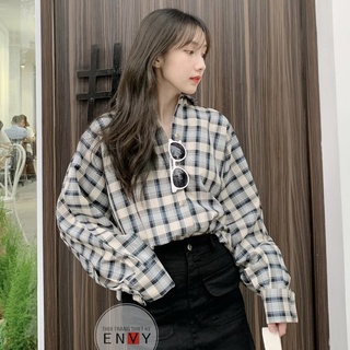 Sơ mi caro nữ ENVY S93 phong cách Hàn Quốc