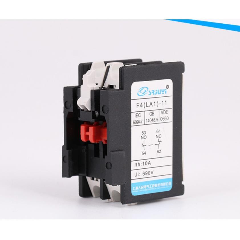 Tiếp điểm phụ contactor 1NO + 1NC - F4-11, LA-11, Tiếp điểm phụ mặt trên của khởi động từ -TBĐ