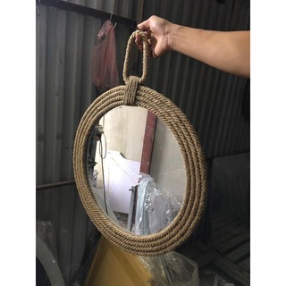 Gương tròn thừng quấn 4 vòng D50cm rẻ đẹp Duy gia dụng