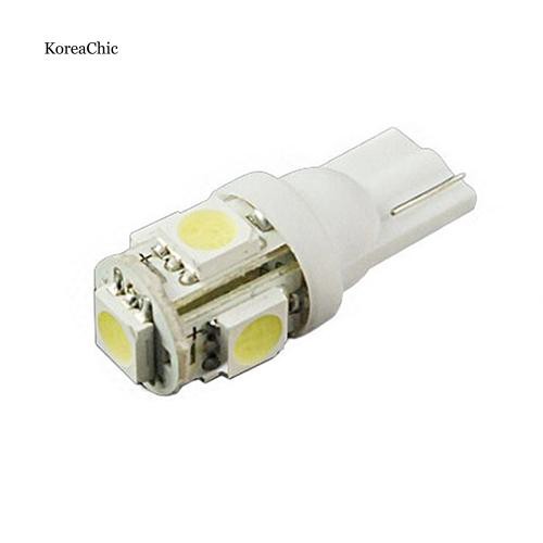 Set 10 bóng đèn led ánh sáng trắng Xenon krcc _ 10W 2825 T10 Wedge 5-SMD