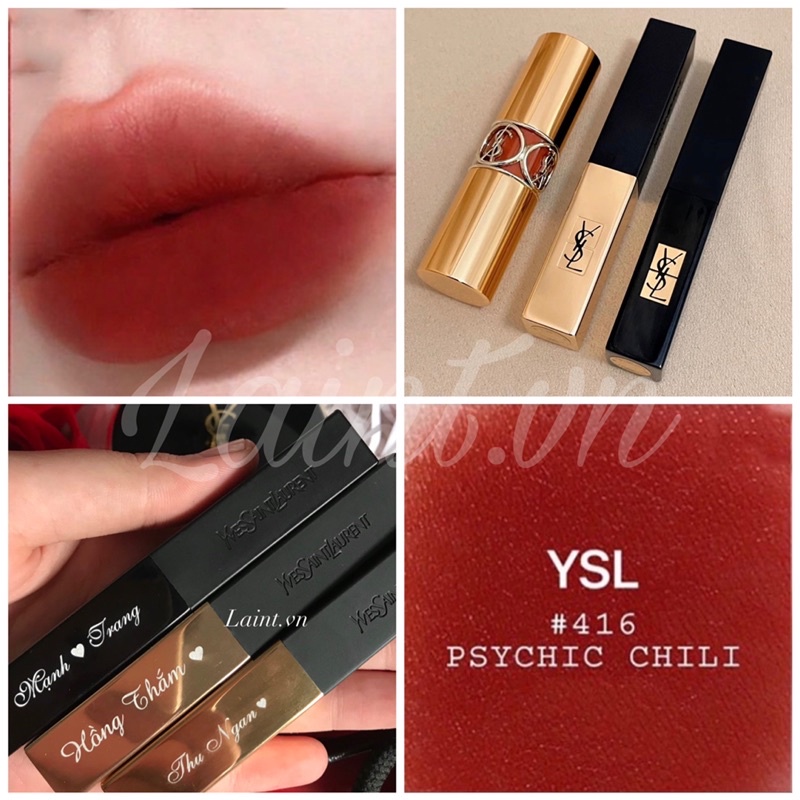 Son YSL THE SLIM Khắc Tên - Full Túi Hộp YSL