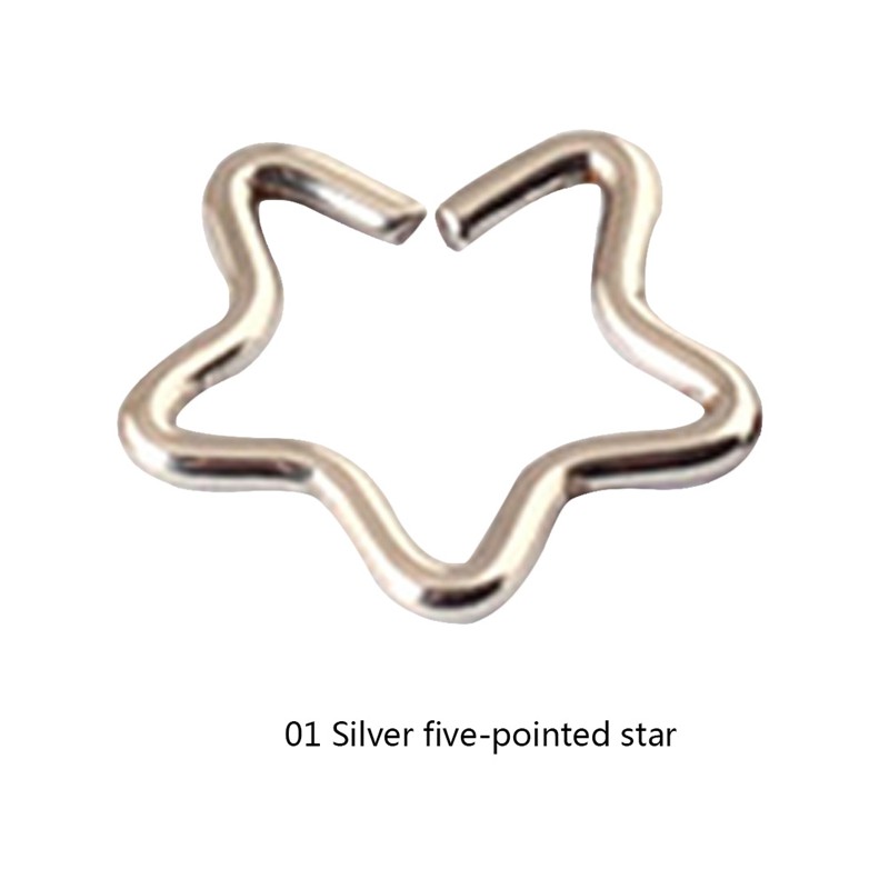 Khuyên tai trái tim/ngôi sao bằng hợp kim thời trang nữ