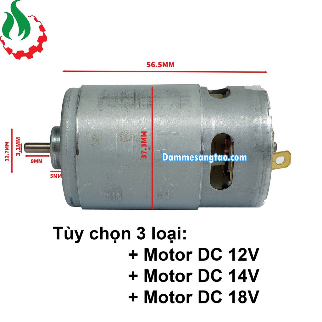 DMST Motor DC RS 550 12V 14V 18V công suất cao