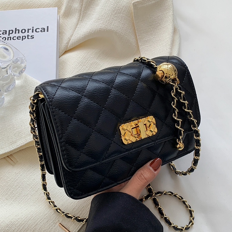 Faya -Túi xách chần ô đi tiệc khóa mạ ánh kim sang trọng T1160