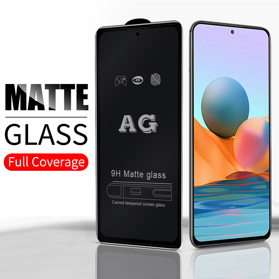 Kính Cường lực Miếng dán màn hình AG Chống Vân Tay Full Màn cho Xiaomi Mi 10t Pro Redmi Note 7 8 9 10 Pro Max 9t 9s 9a 9c Lite K40 Pro Poco M3 F3 X3 F2 Pro Nfc F1